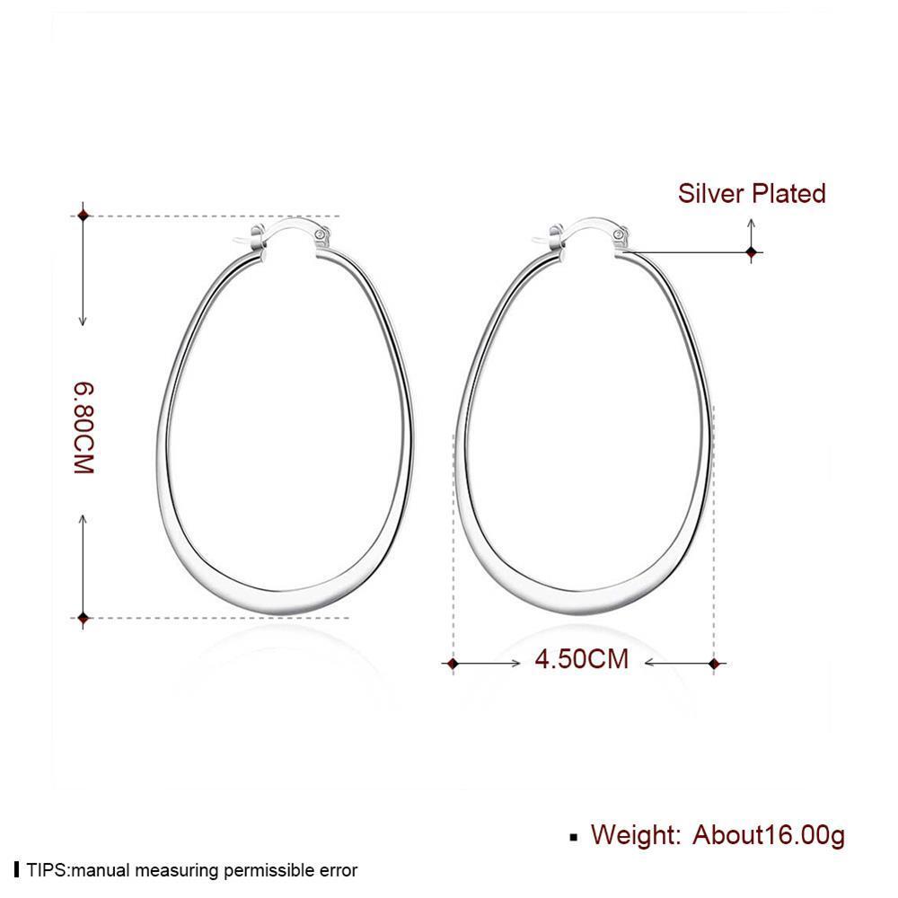 925 Sterling Silver Hoop Pierced Earrings