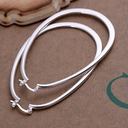 925 Sterling Silver Hoop Pierced Earrings