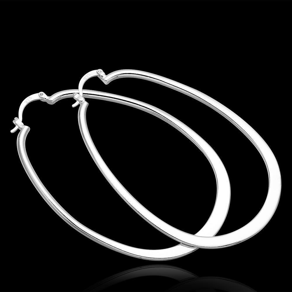 925 Sterling Silver Hoop Pierced Earrings