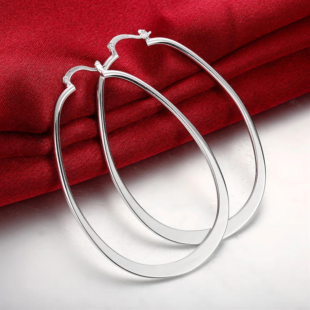 925 Sterling Silver Hoop Pierced Earrings