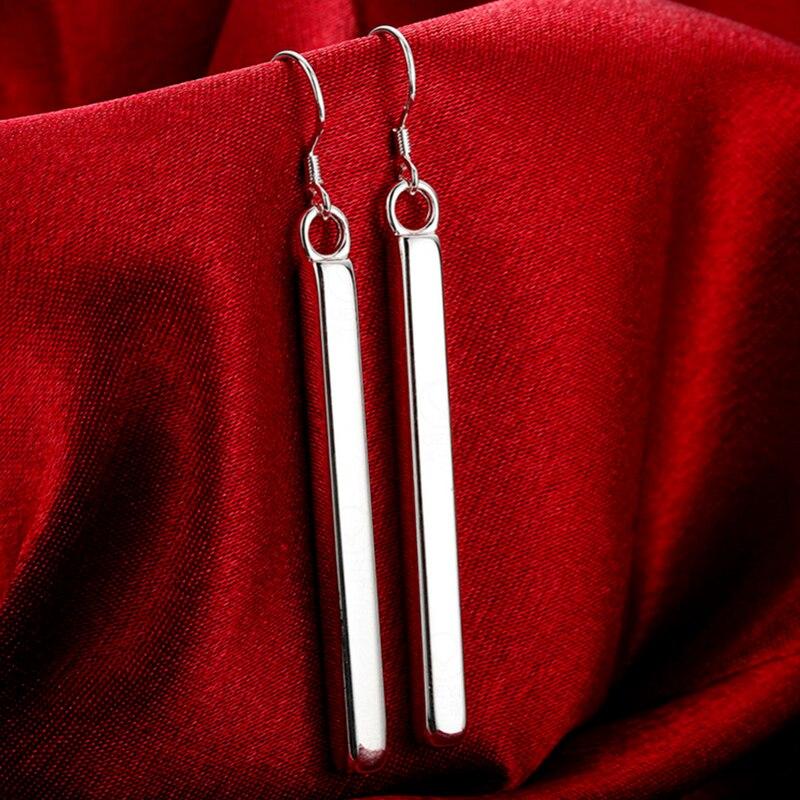 Silver Plated Cuboid Drop Earrings