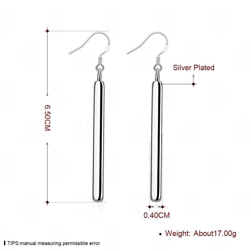 Silver Plated Cuboid Drop Earrings