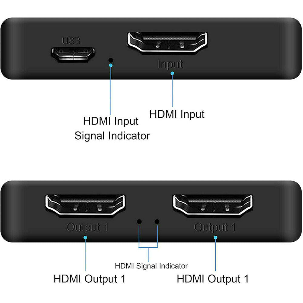 Active HDMI Splitter Powered Amplifier Mirroring