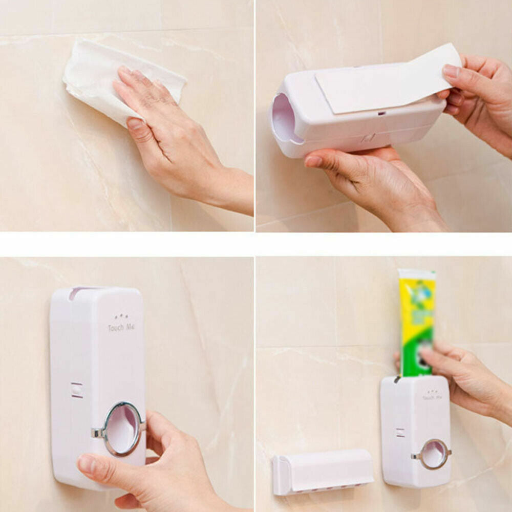 Automatic Toothpaste Dispenser +5 Toothbrush Holder