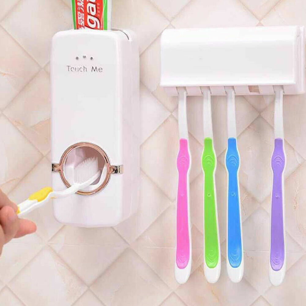 Automatic Toothpaste Dispenser +5 Toothbrush Holder