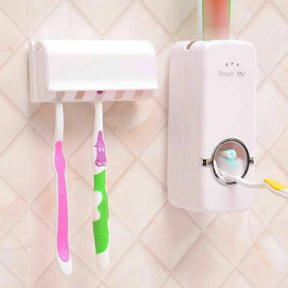 Automatic Toothpaste Dispenser +5 Toothbrush Holder