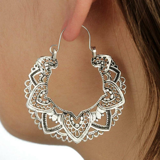 Boho 925 Sterling Silver Hook Earrings