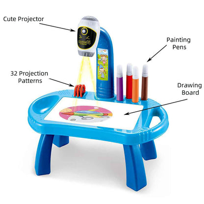 Children Kids Led Projector Art Drawing Table