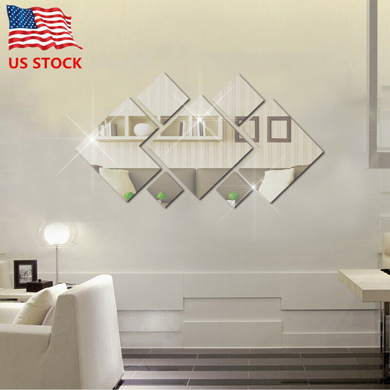 Creative 3D Mirror Wall Sticker Modern Wall Art