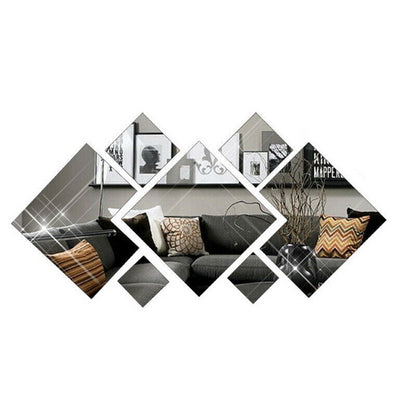 Creative 3D Mirror Wall Sticker Modern Wall Art