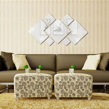 Creative 3D Mirror Wall Sticker Modern Wall Art