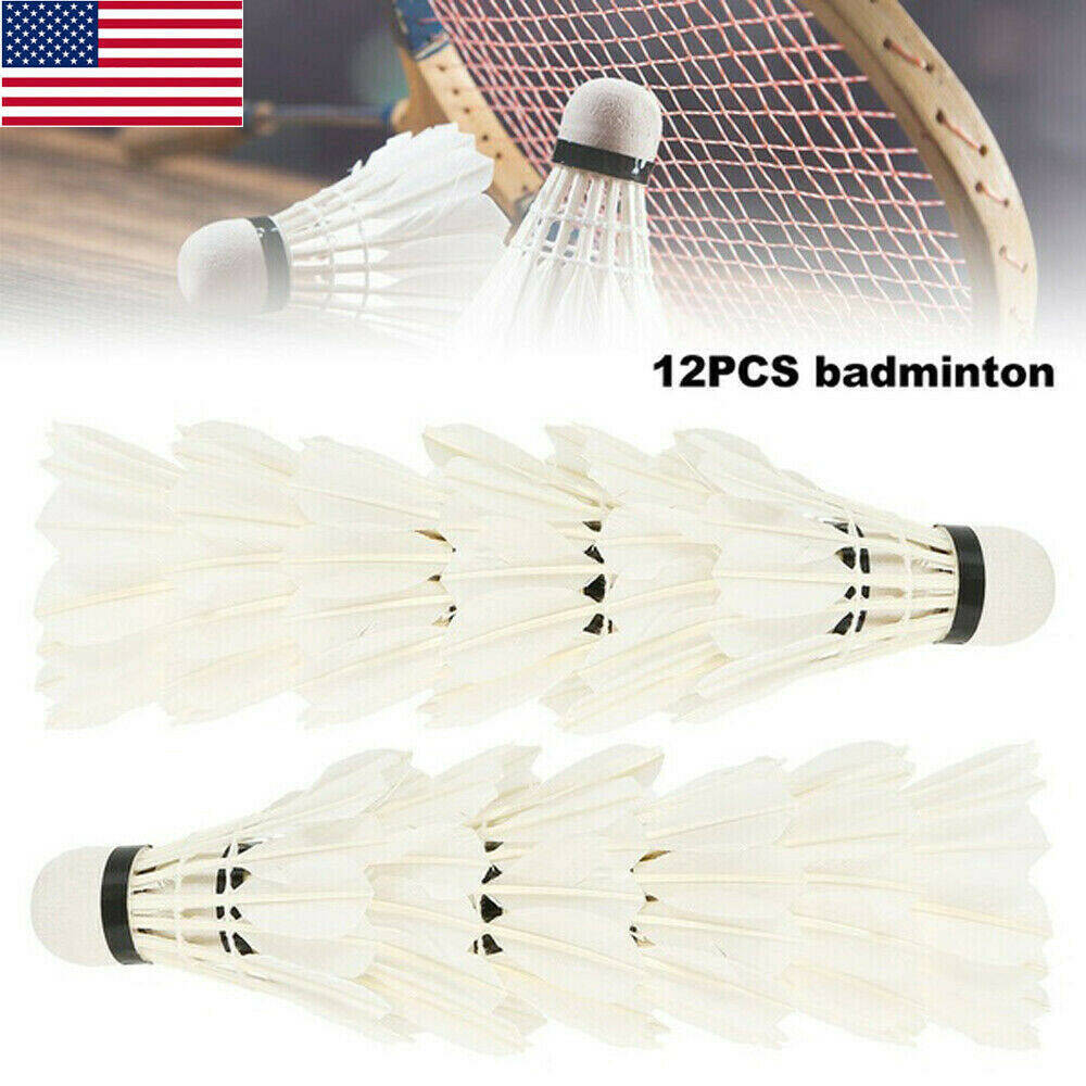 White Feather Badminton Shuttlecocks