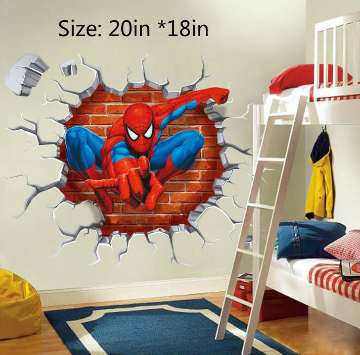 US 3D Wall Stickers Spider man