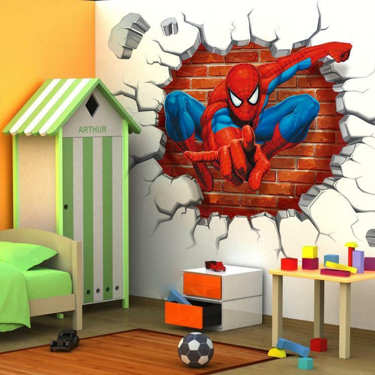 US 3D Wall Stickers Spider man