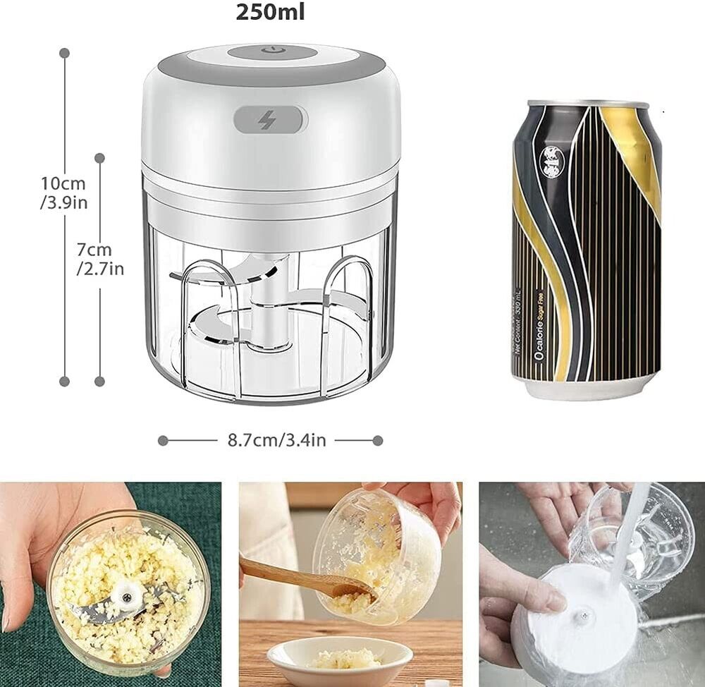 Electric 300ML Garlic Press Chopper