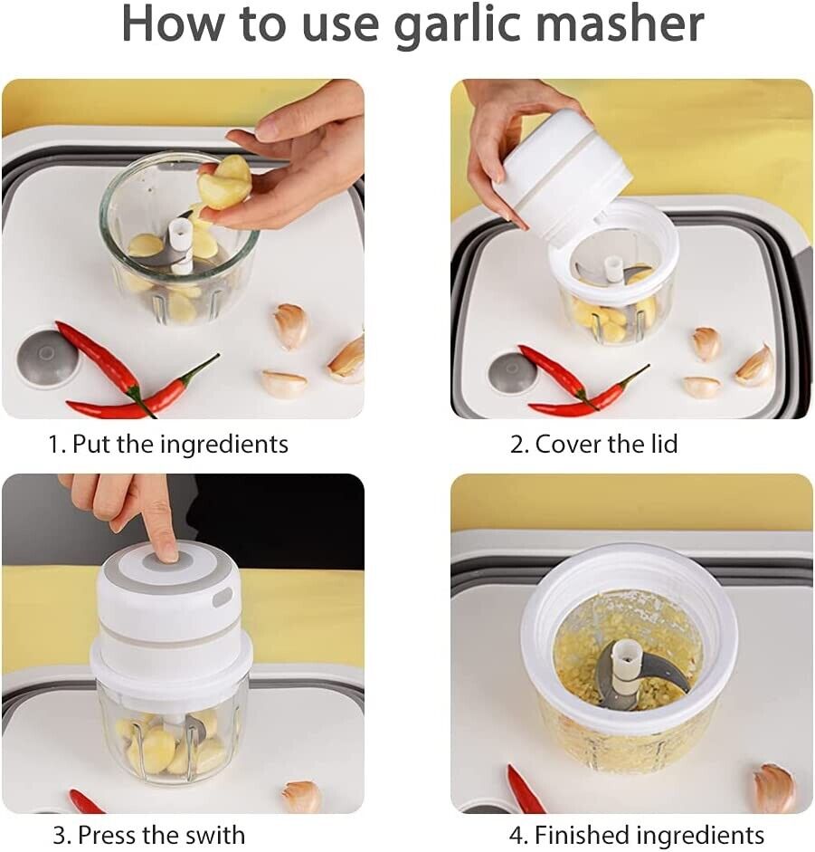 Electric Mini Garlic Chopper Meat Grinder