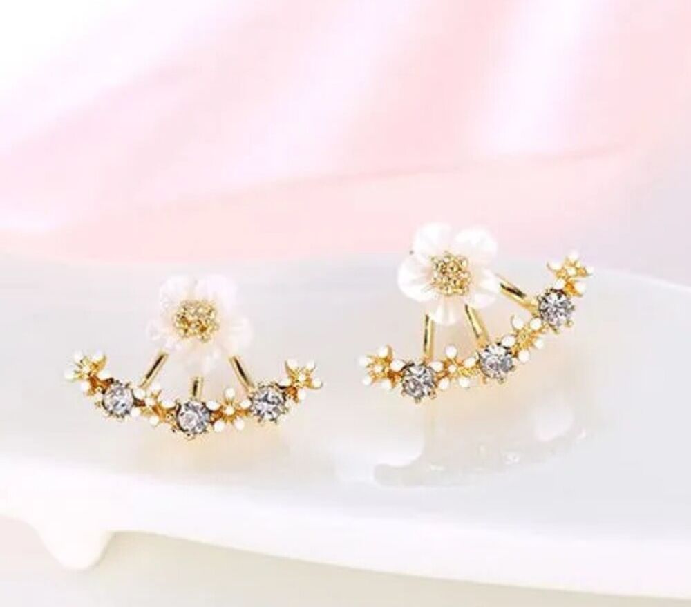 Fashion Women Crystal Flower Earrings