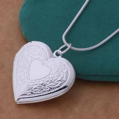 Heart Photo Locket Necklace