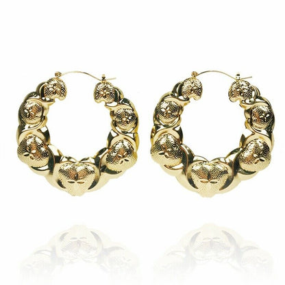 18k Layered Real Gold Earring