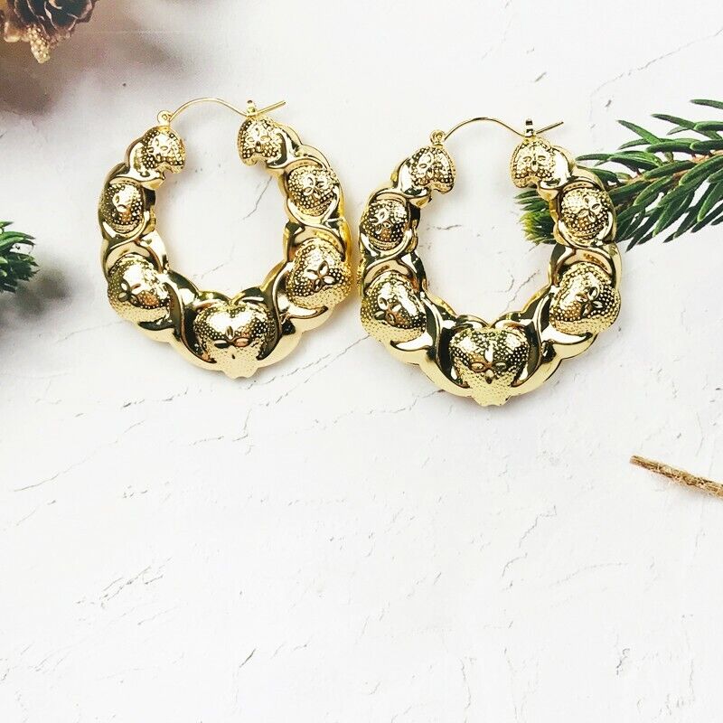 18k Layered Real Gold Earring