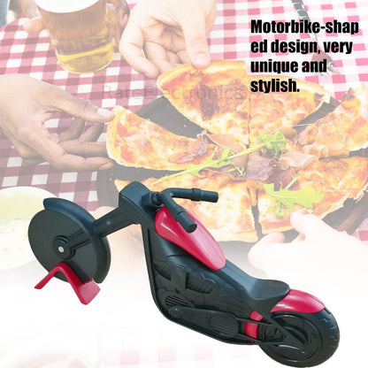 Heavy Duty Stainless Steel Motorcycle Shape Pizza Cutter