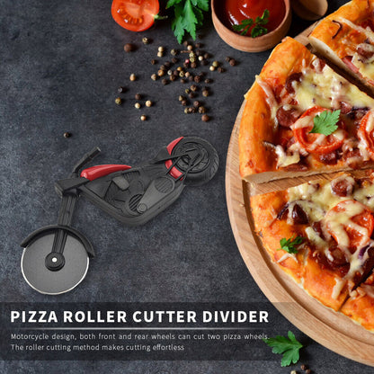 Heavy Duty Stainless Steel Motorcycle Shape Pizza Cutter