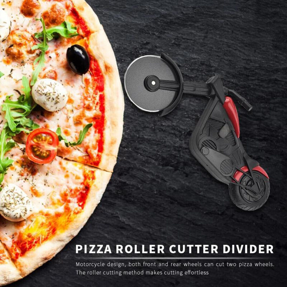 Heavy Duty Stainless Steel Motorcycle Shape Pizza Cutter