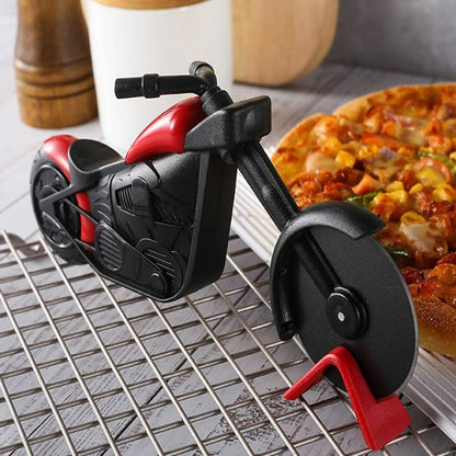 Heavy Duty Stainless Steel Motorcycle Shape Pizza Cutter