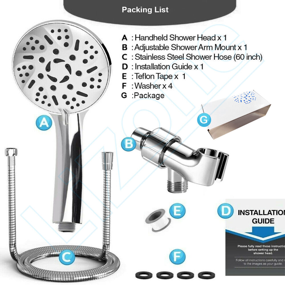 High Pressure 9-Settings Shower