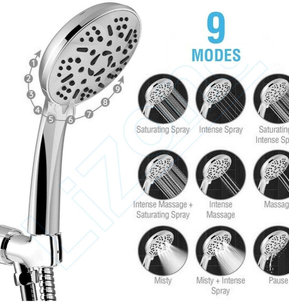 High Pressure 9-Settings Shower