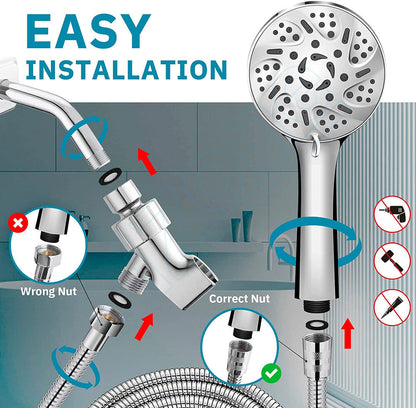 High Pressure 9-Settings Shower