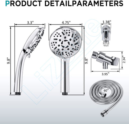 High Pressure 9-Settings Shower