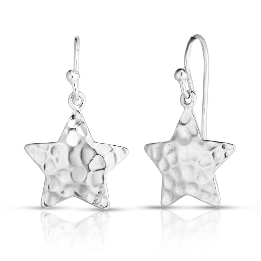 Italian 925 Solid Sterling Dangle Hook Earrings