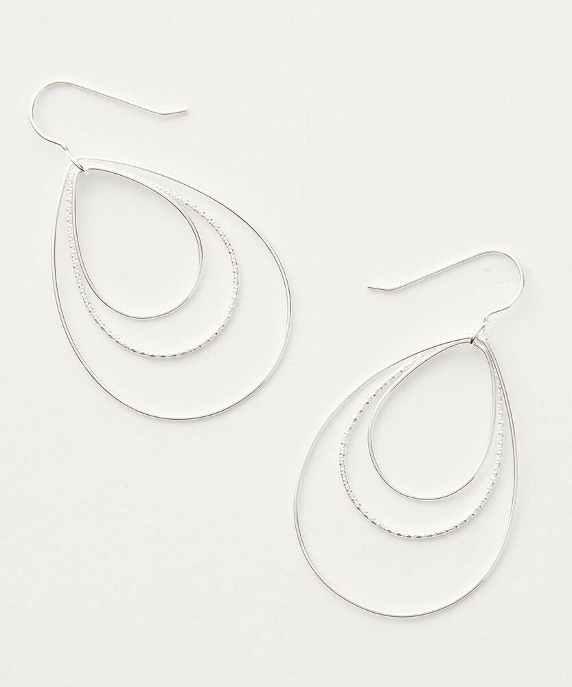 Italian 925 Sterling Silver Hoop Hook Earrings