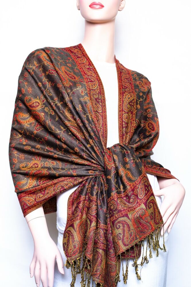 Paisley Pashmina Shawl / Wrap / scarves