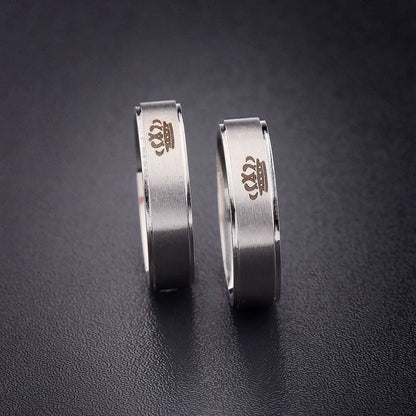 King and Queen Stainless Steel Ring