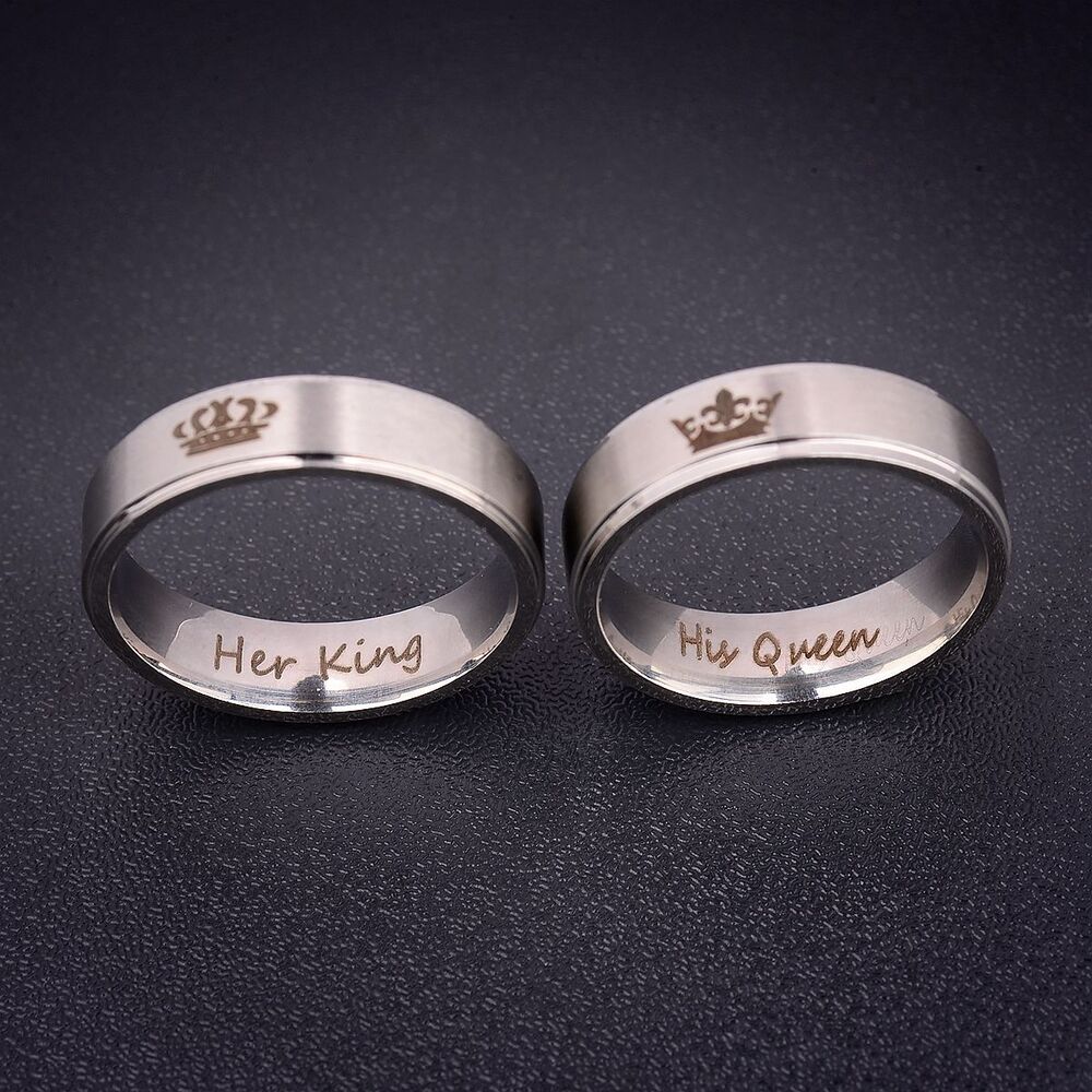 King and Queen Stainless Steel Ring