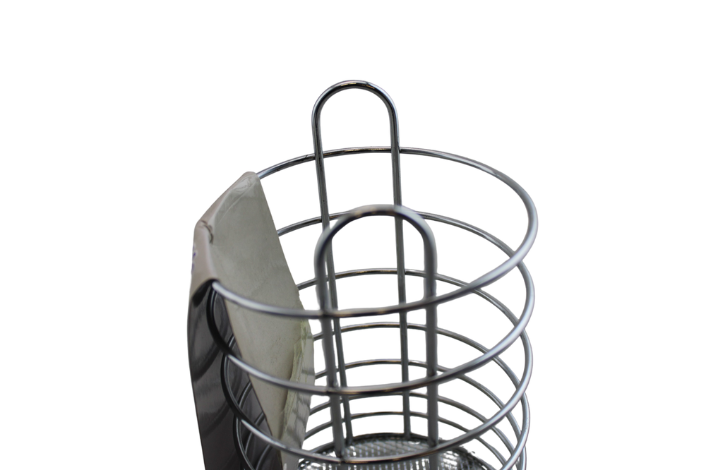 Kitchen Utensil Holder - Silver Chrome Finish (6162)