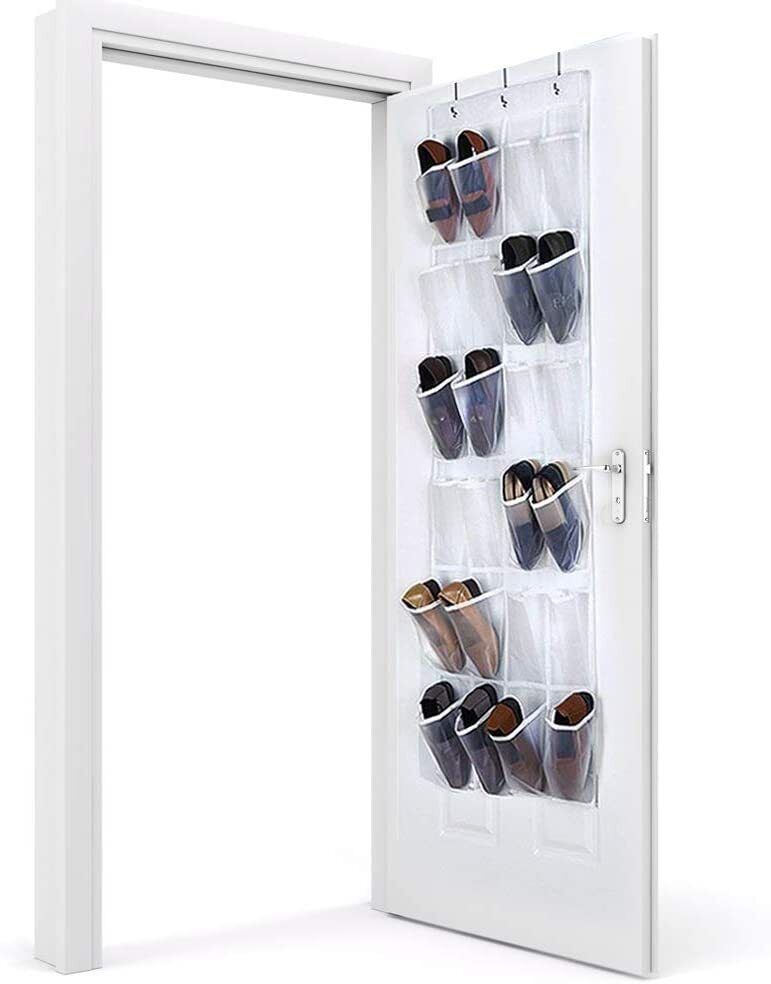 Large Clear Over The Door Shoe Rack