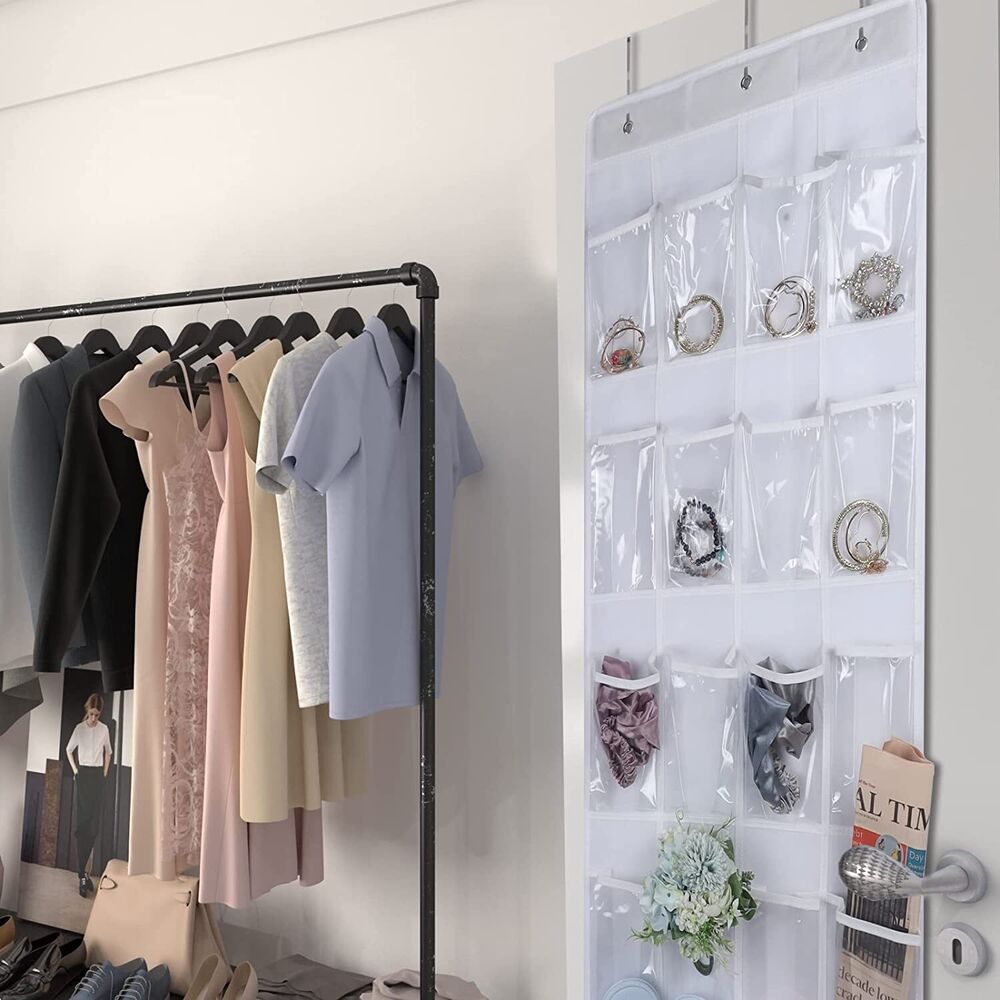 Large Clear Over The Door Shoe Rack