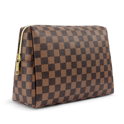 Makeup Bag Checkered Cosmetic Bag