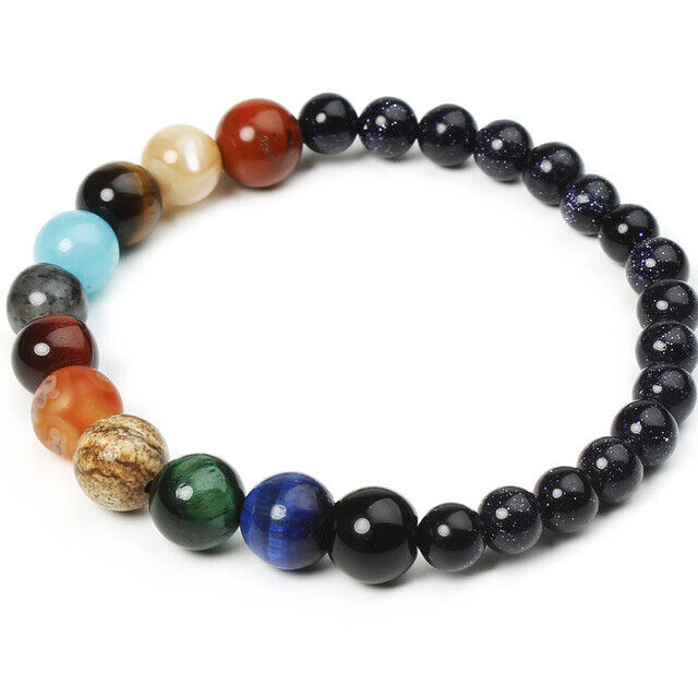 Men Women Eight Planet Bead Bracelet