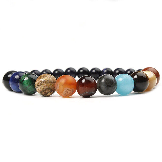 Men Women Eight Planet Bead Bracelet