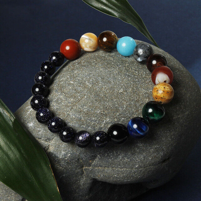 Men Women Eight Planet Bead Bracelet