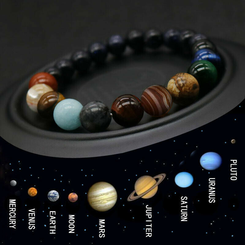 Men Women Eight Planet Bead Bracelet