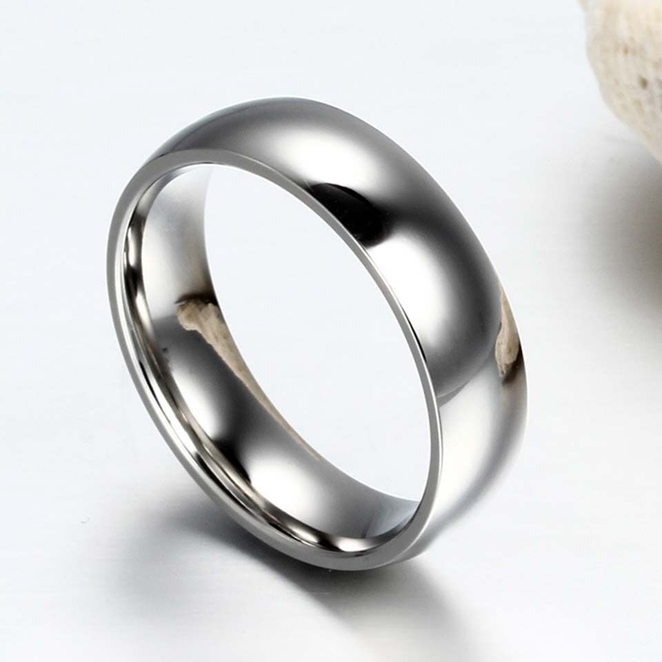 Men Women Titanium Steel Band Ring