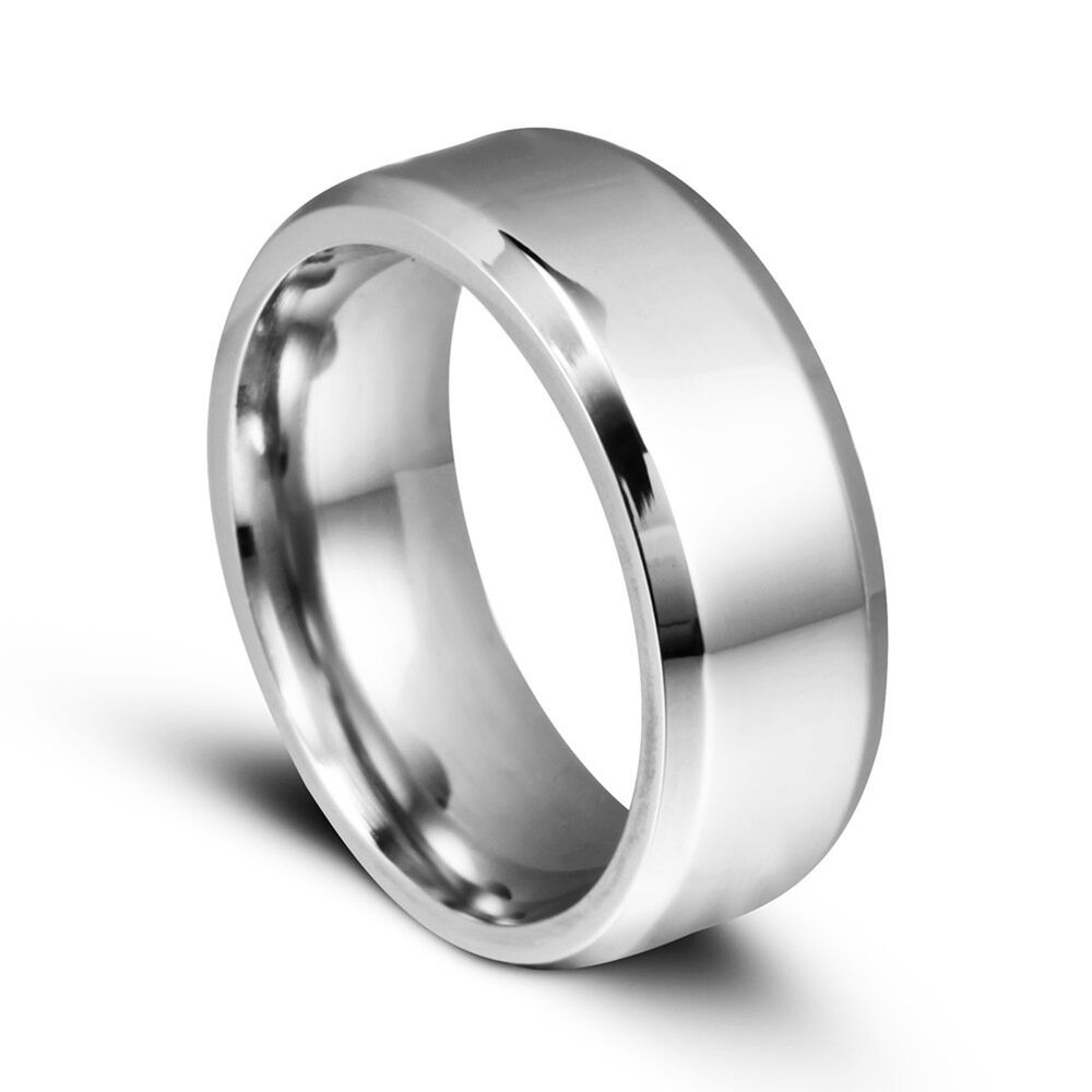 Men Women Titanium Steel Band Ring