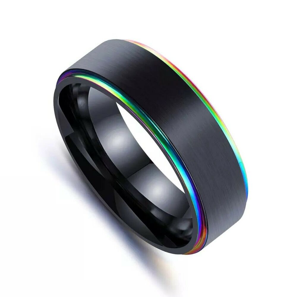 Rainbow Ring Mens Womens