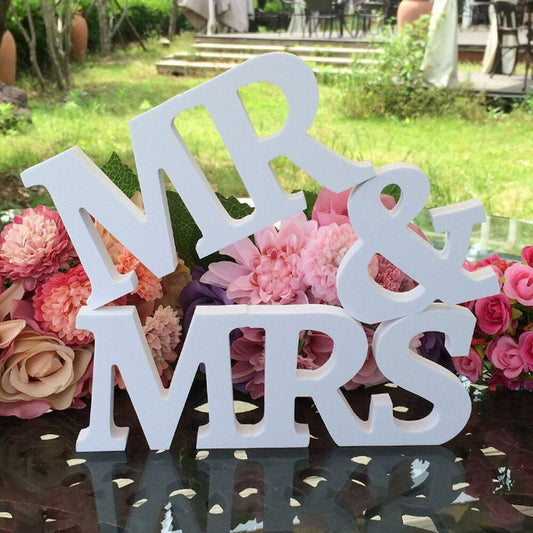 Mr and Mrs Wedding Wooden Sign