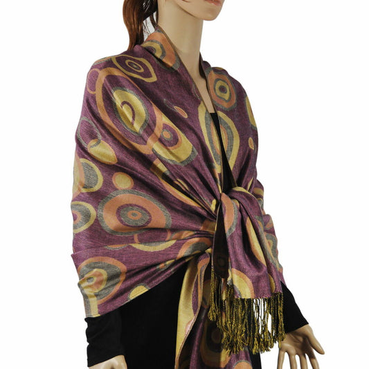 Multi Colored Circle Pashmina Shawl